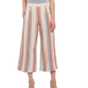 BeachLunchLounge Sundial Bennett striped, cropped, wide leg pants, size xs